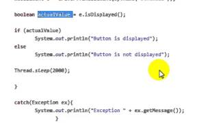 verify if element is displayed in Selenium