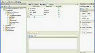 4.0 Creating a Simple Table in SQL Server 2005 Express