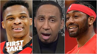 Why would the Rockets do this deal? Stephen A. reacts to the Westbrook for Wall trade | First Take