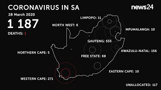 WATCH | 28 March: Coronavirus infections rise to 1 187