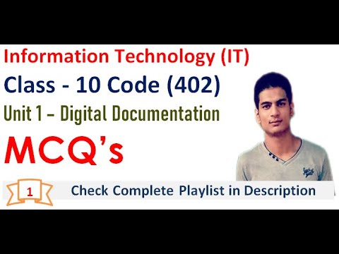 Digital Documentation (Advanced) - MCQ's | Unit 1 - Digital ...