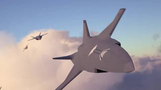 F-15EX operating along with multiple CCAs (collaborative combat aircraft), manned-unmanned teaming