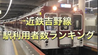 【利用者数】近鉄吉野線　駅利用者数ランキング！【2020年度版】