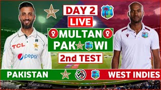 Pakistan vs West Indies 2nd Test Live Scores | PAK vs WI 2nd Test Day 2 Live Scores \u0026 Commentary