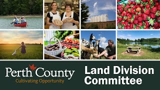 Perth County Land Division Remote Meeting - November 25, 2024