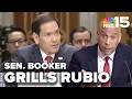 Sen  Booker grills Rubio in fiery Iran War hearing
