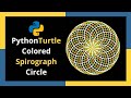 Python Colored Pattern Program | Python Turtle Graphics (Spirograph Design)