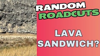 Stream Sand Filling In A Lava Sandwich?  Random Roadcuts #26