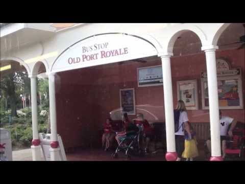 Disney Transport Bus Ride - Epcot to Caribbean Beach Resort Disney Transport Bus Ride - Epcot to Caribbean Beach Resort