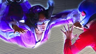 People Try Indoor Skydiving