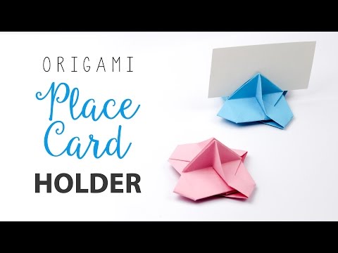 Origami Place Card Holder Tutorial ♥︎ Card Stand DIY ♥︎ Paper Kawaii Origami Place Card Holder Tutorial ♥︎ Card Stand DIY ♥︎ Paper Kawaii