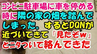 スカッとする話　ｺﾝﾋﾞﾆ駐車場に車を停める時に隣の家の畑を踏んでしまった。するとDQNが近づいてきて『見たぞｗ』とﾆﾀつきながら絡んできた　スカッとスッキリch