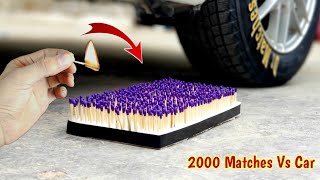 1000 Matches Vs Car! Experiment: Crushing Crunchy & Soft Things by Car