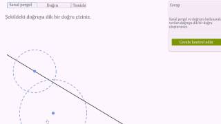 Geometrik Şekiller: Pergel ve Cetvel Kullanarak Dik Doğru Çizme (Geometri)