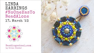 BEADINGSCHOOL by Erika: LINDA earrings - DIY beading tutorial #NoOneHasToBeadAlone