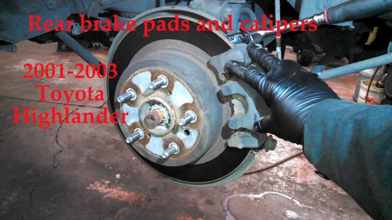 Rear Brake Pad Replacement Calipers 2002 Toyota Highlander. How To ...