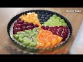 no bake 과일 꿀젤리 무스 타르트 fruit honey jelly mousse tart recipe 꿀 무스 크림 레몬 꿀젤리 컵 계량