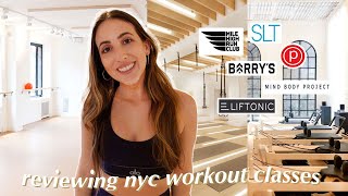 REVIEWING NYC WORKOUT CLASSES | Barry's, SLT, Mile High Run Club, Mind Body Project, PureBarre, etc.