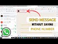 Send WhatsApp Message Without Saving Mobile Number on Web