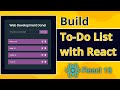 React Todo List App Tutorial - React JS Project Tutorial for Beginners | Todo List App CRUD Method