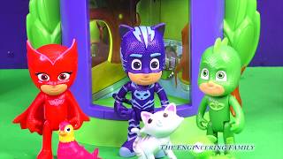 PJ Masks Team Transform into Playdoh Pets from Transforming Tower