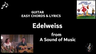 Edelweiss from The Sound Of Music   easy guitar chords and lyrics  CAPO 1st fret
