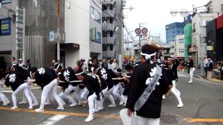 20141005　深井だんじり祭　駅前パレード 　北町のやりまわし