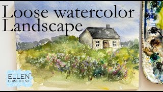 EASY Loose Watercolor Landscape for beginners