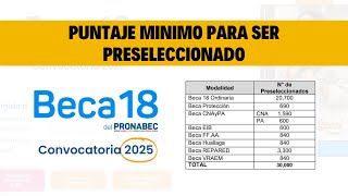 7. Beca 18 2025 - PUNTAJE MINIMO para ser preseleccionado y calcula TU PUNTAJE 🤩