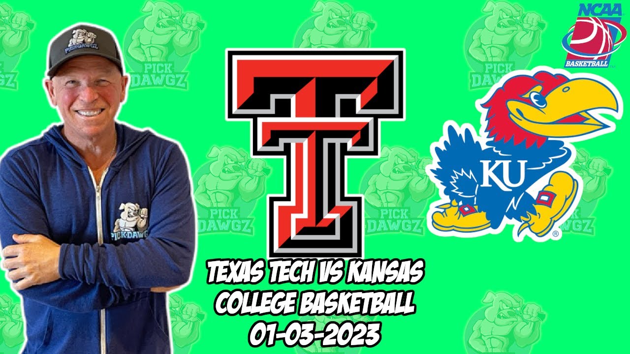 Texas Tech Vs Kansas 1/3/23 College Basketball Free Pick CBB Betting ...