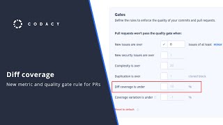 How to set up a quality gate rule for Diff Coverage [Tutorial]