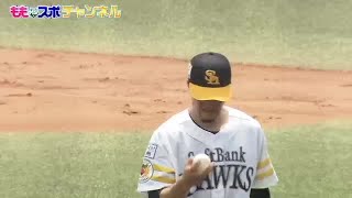 【動画】ソフトバンク千賀2か月半ぶり実戦で158キロ　元同僚の吉村裕基と対戦 (21/06/17 14:00)