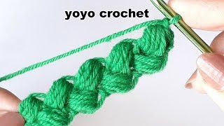 تعليم الكروشية للمبتدئين :كروشية يد شنطة/ بغرزة الباف cord crochet bag#يويو كروشية#