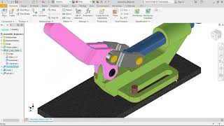 Toggle Clamp Assembly & Motion Animation in Autodesk Inventor | Joints & Constraints