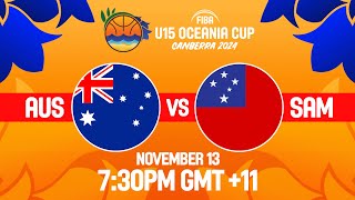 Australia v Samoa | Full Basketball Game | FIBA U15 Oceania Cup 2024