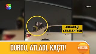 Kendi kaçtı, arkadaşını yaktı...