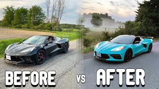 BEFORE VS AFTER MY C8 CORVETTE TRANSFORMATION