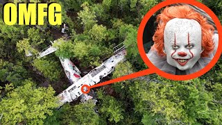 you won't believe what my drone found at this abandoned plane wreck in this haunted forest