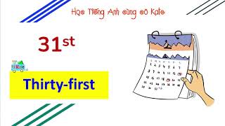 Cách đọc 31 Ngày trong tháng bằng Tiếng Anh - First Second Third Fourth Fifth Sixth Seventh Eighth