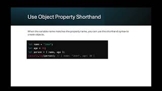 JavaScript Tip: Use Object Property Shorthand