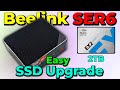 Easy SSD Upgrade | Beelink SER6 Mini PC R5 6600H RADEON 660M RDNA 2 | Storage Upgrade