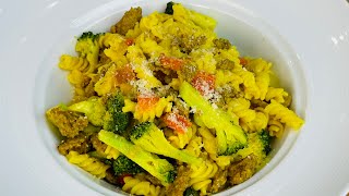 Delicious Turmeric Pasta with Minced Beef \u0026 Veggies | Easy \u0026 Flavorful Recipe!😋