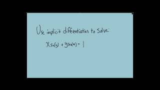 Calculus Problems: Implicit Differentiation (#8)
