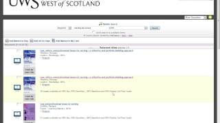 UWS Library Catalogue #1: Basic Search Skills