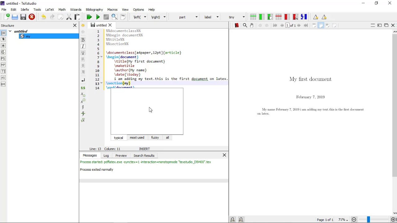Textstudio Tex Studio Latex Learning In 5 Minutes Youtube