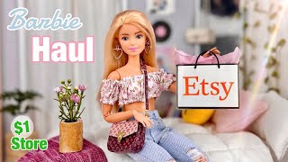 Barbie Etsy Shop Haul & Dollar Store Doll Finds + Quick Craft