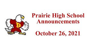 Announcements Oct. 26, 2021