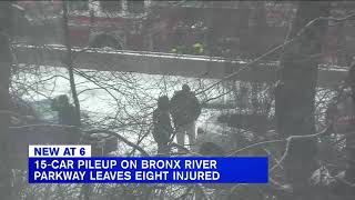 Serious injuries reported after 15 cars involved in crash on Bronx River Parkway