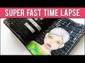 Using a Face Template to Create a Mixed Media Girl - Super Speed Time Lapse - Art Journal With Me