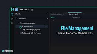 SysModeler Project & File Management | Industrial-Grade AI-native SysML v2 Tool